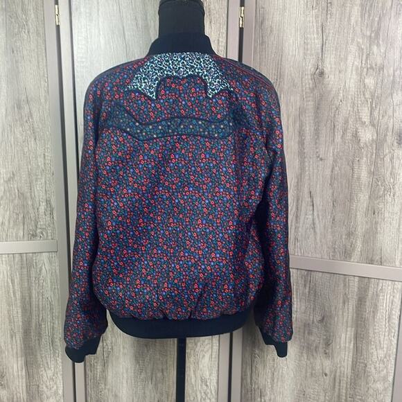 Coach Reversible Ranch Floral Varsity Multicolor Jacket Women's M - Picture 14 of 16
